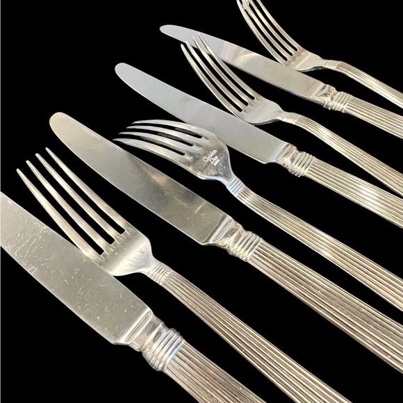 Dior Other - Christian Dior Gaudron Stainless Steel Dinner 4 Forks and 4 Knives
